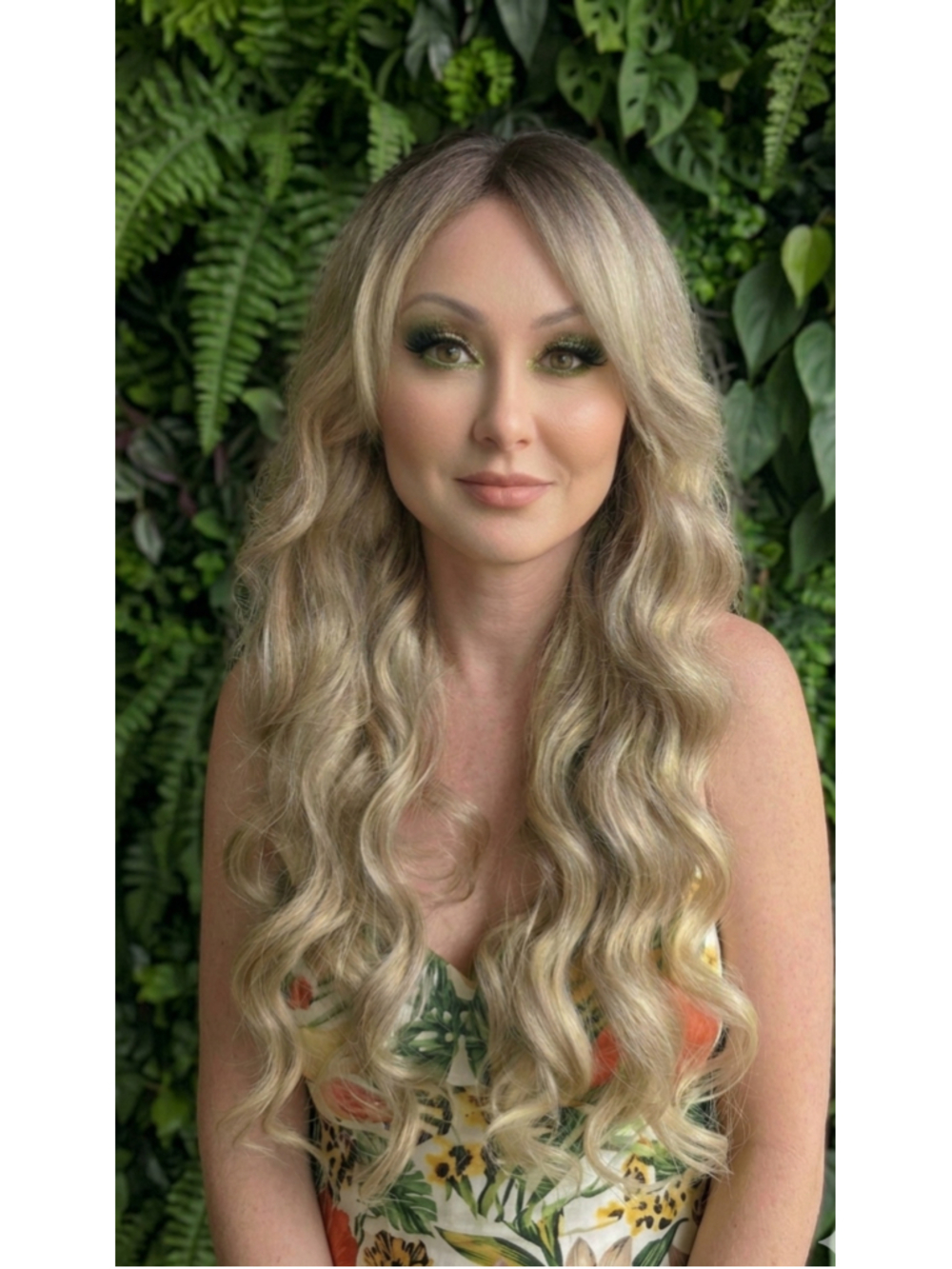 Lola in Beach Bonfire | 28" Long Wavy Blonde T-Part Lace Front Wig